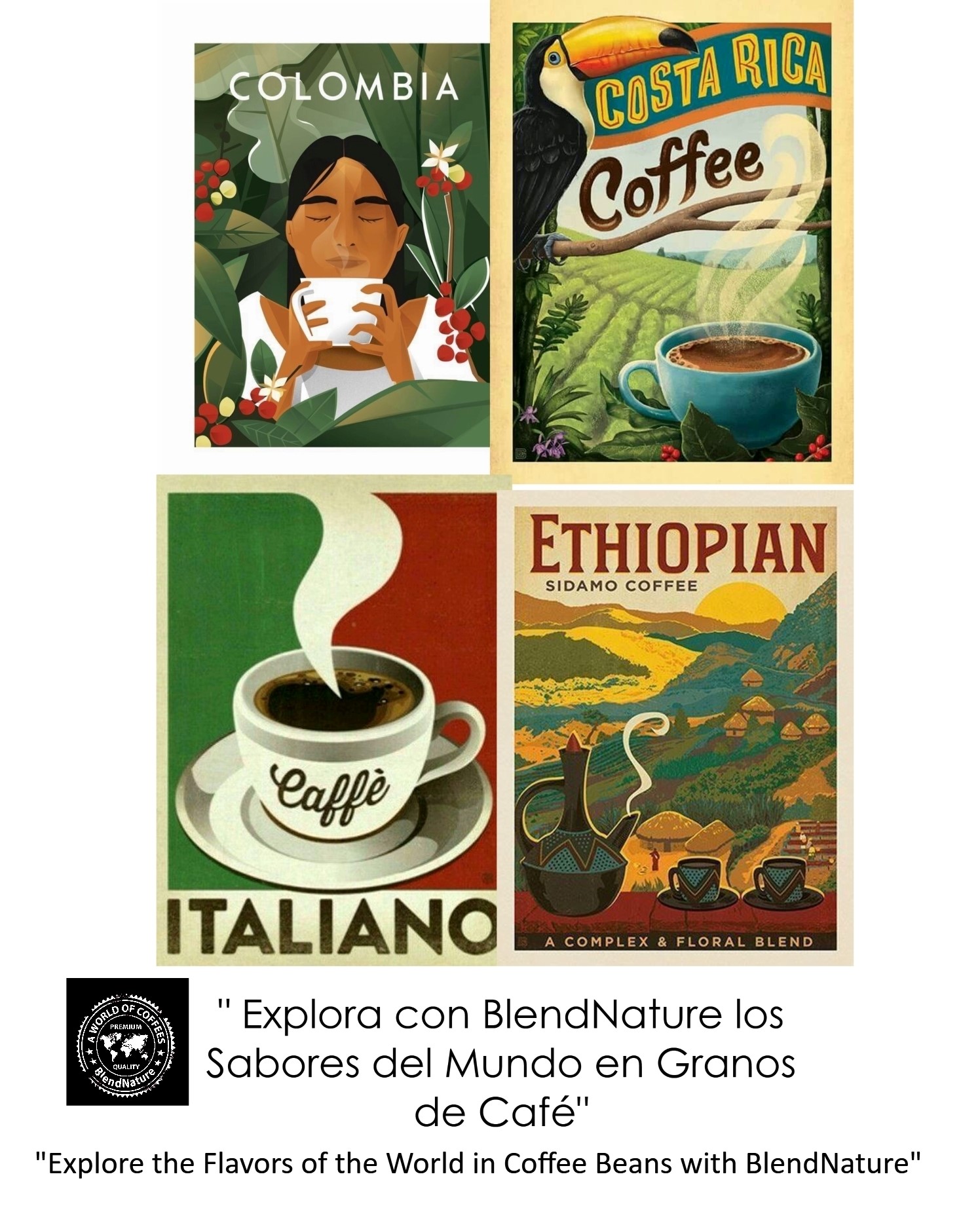 Pack Degustación Cafés del Mundo + Taza Regalo - Imagen 4